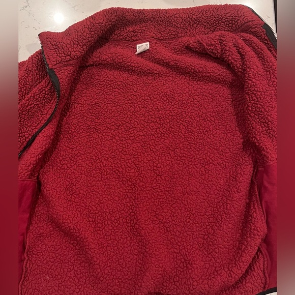 PINK Teddy Bear Sherpa Full Zip Up Burgundy Size Medium‎ - Picture 6 of 6